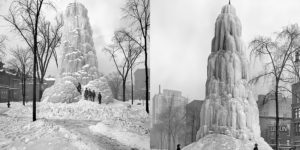 Amazing Vintage Photographs of Fountain of Ice on Washington Boulevard in Detroit From the Early 20th Century