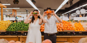 This Couple Decided To Take Their Engagement Photos At The Grocery Store They Shop At, And The End Result Might Make You Smile