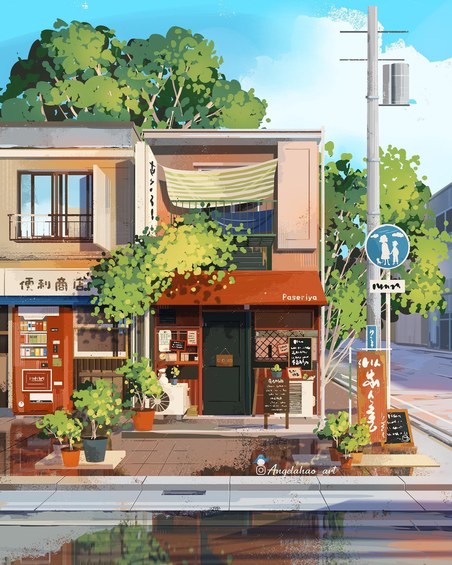 Artist Creates Colorful Illustrations Of Inviting And Cozy Japanese ...