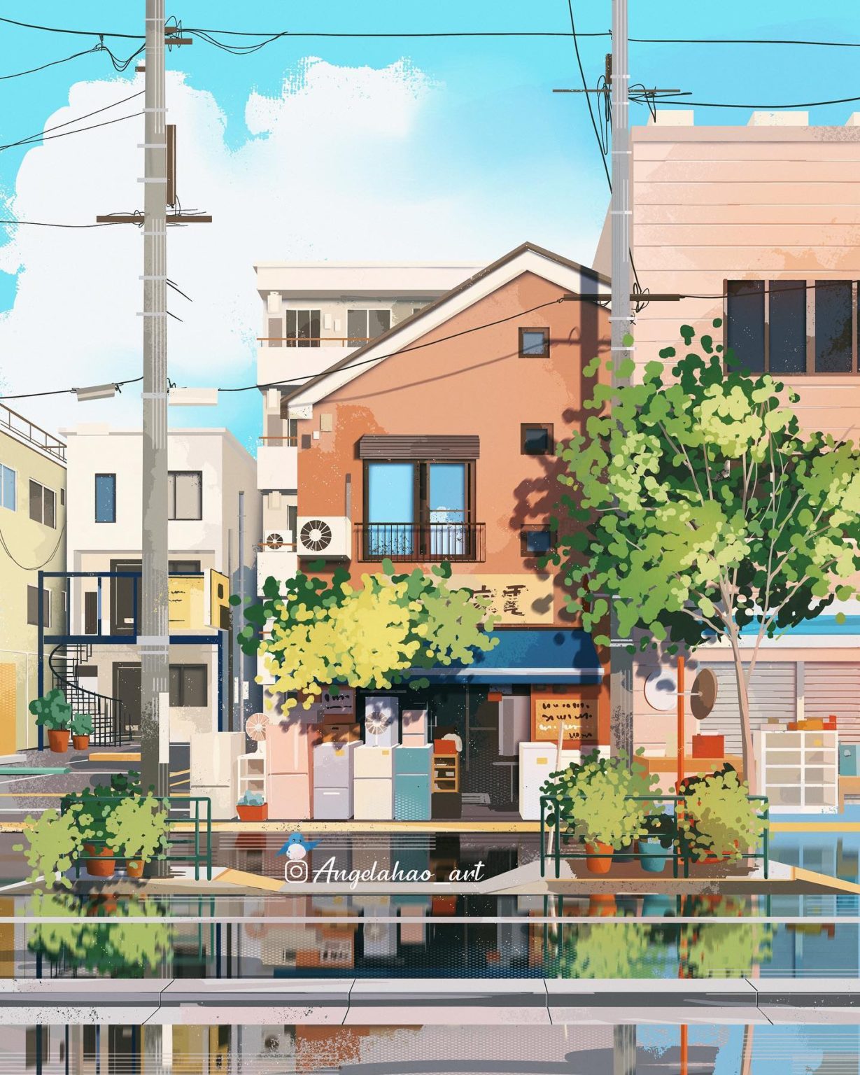 Artist Creates Colorful Illustrations Of Inviting And Cozy Japanese ...