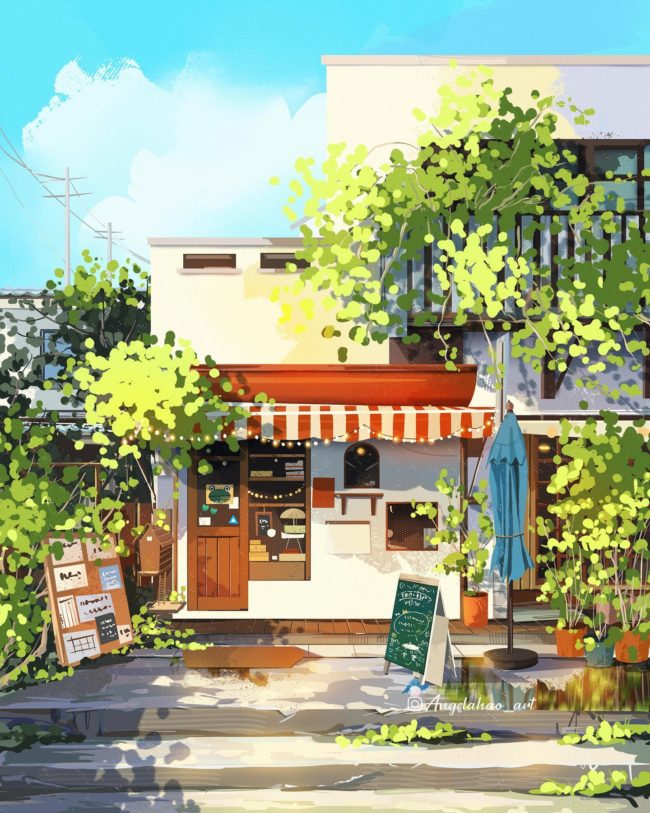 Artist Creates Colorful Illustrations Of Inviting And Cozy Japanese ...