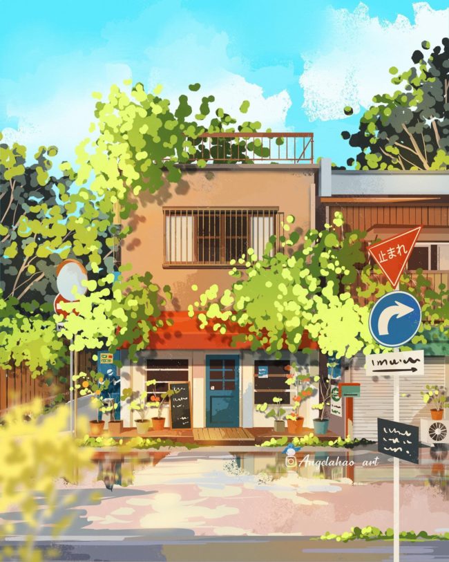 Artist Creates Colorful Illustrations Of Inviting And Cozy Japanese ...