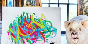 Pigasso: This Pig Enjoys Painting And Has Become The World’s First Pig Artist
