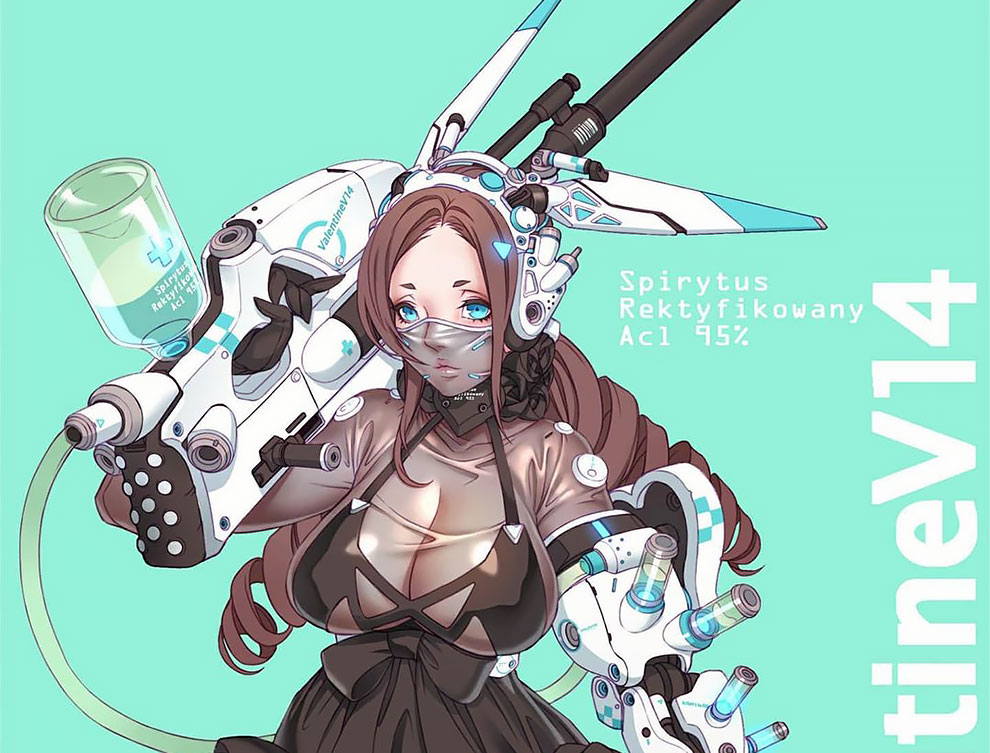 Taiwanese Artist Ren Wei Pan Draws Superb Cyber and Gundam Cuties - Vimarsana News