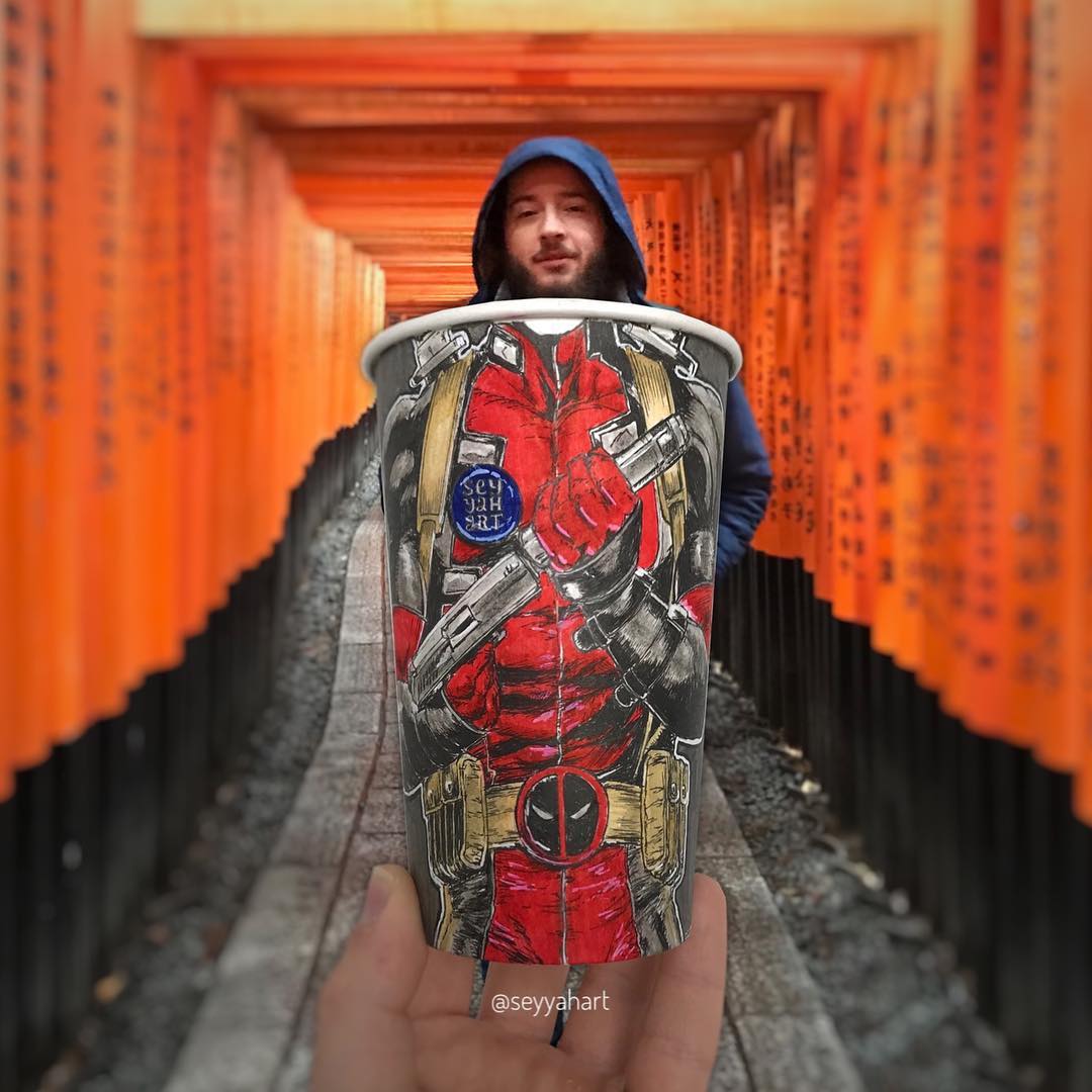 Artist Travels The World And Uses Paper Cups As His Canvas To Reflect ...