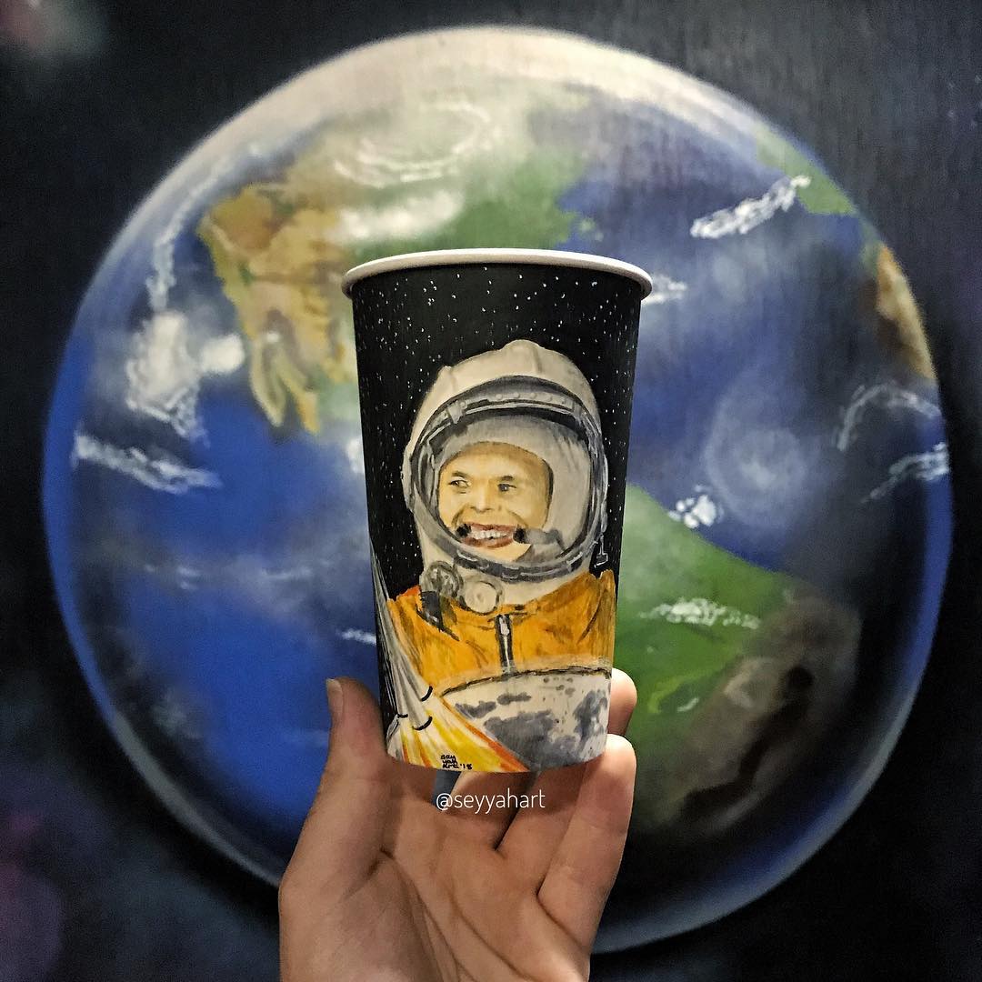 Artist Travels The World And Uses Paper Cups As His Canvas To Reflect ...