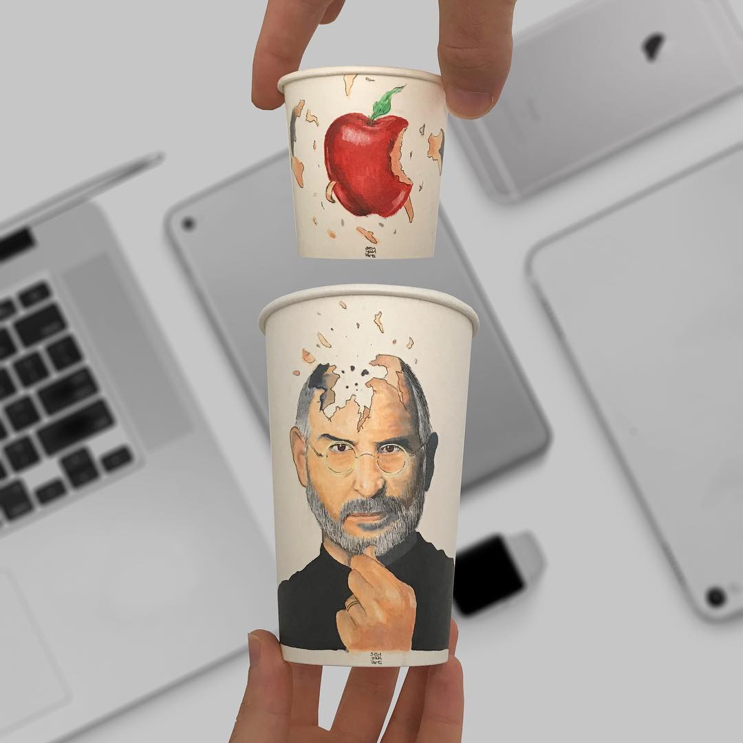 Artist Travels The World And Uses Paper Cups As His Canvas To Reflect ...