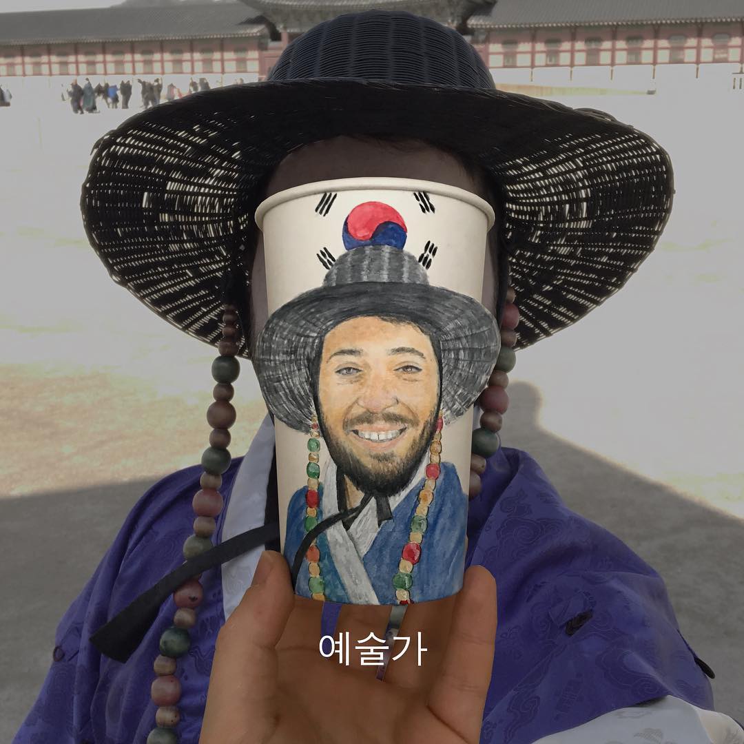 Artist Travels The World And Uses Paper Cups As His Canvas To Reflect ...