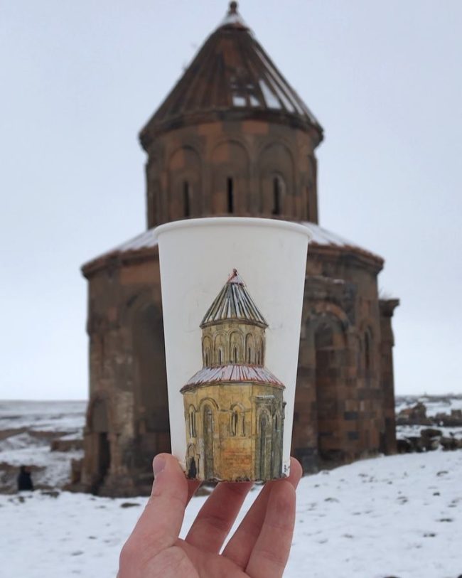 Artist Travels The World And Uses Paper Cups As His Canvas To Reflect ...