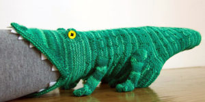 Cozy Crocodile Socks by Emma Bermudez