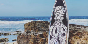 Artist Creates Mosaic Art Using Upcycled Surfboards And Other Things