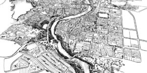 Artist Creates Detailed Aerial Drawings Of New Zealand Towns, Cities, And Islands With A Panoramic Perspective