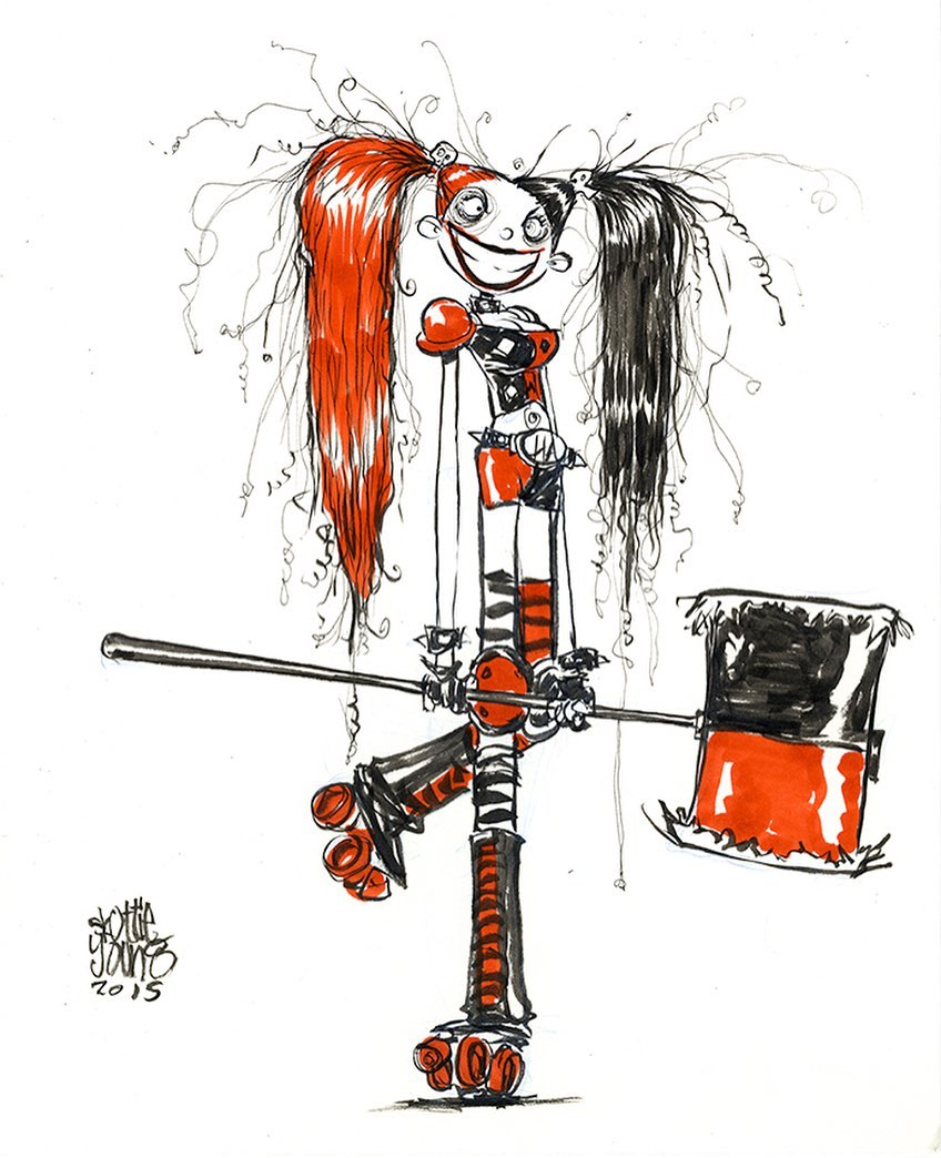 DailySketch Rabbit Head Girl. original art... | Young art, Skottie young,  Character design