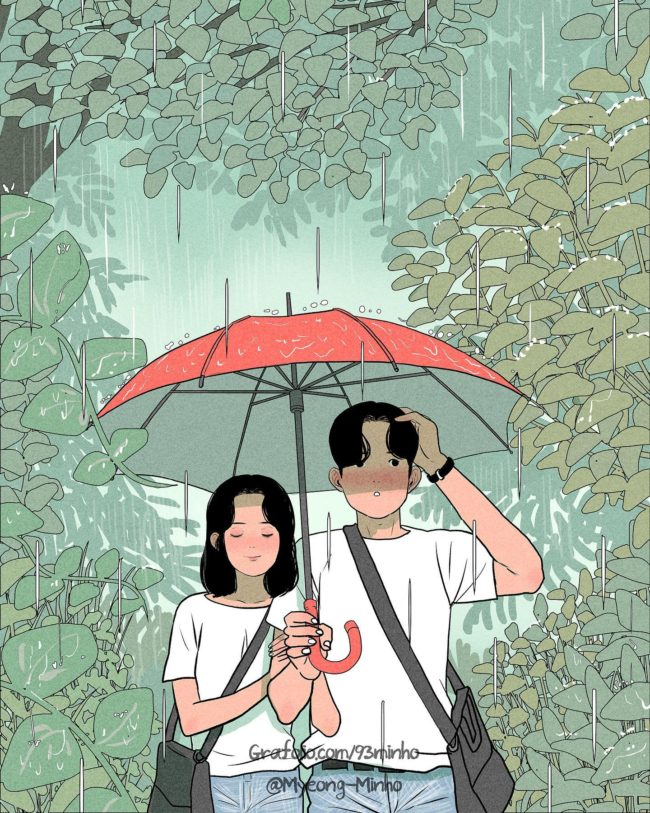 Korean Artist Illustrates The Daily Life Of A Loving Couple In An ...