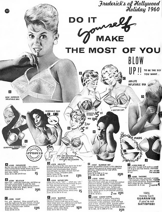 Vintage Lingerie Advertisement for 1966 Carnival Push-up Plus Bra