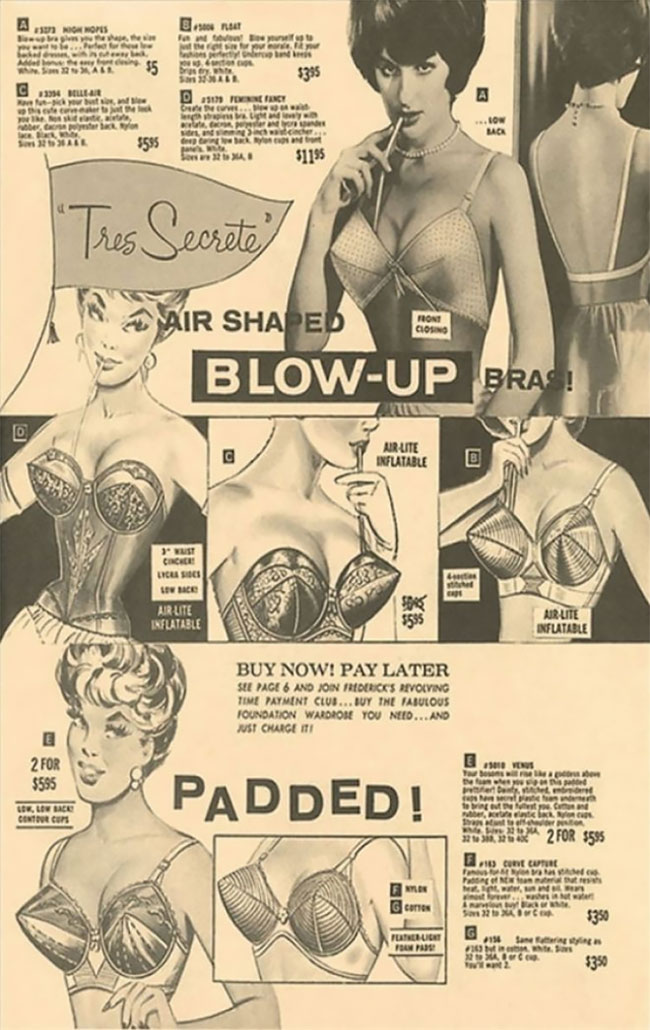 1950s vintage bra ad, 'Surprise' Brassiere Co, Once-a-Year Sale!.- 062013