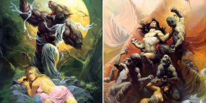 Bronze Muscles and Monsters of the Black Sun: Fantasy Illustrations by Ken Kelly