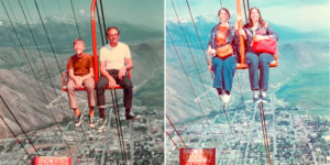 Vintage Pictures of Snow King Chairlifts without Any Safety Bars that Look Very Unsafe, 1950-1970