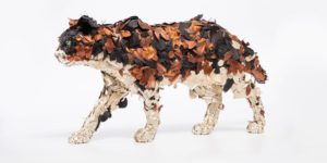 Japanese Artist Creates Animal Sculptures Made Of Metallic Blooms