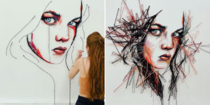Self-Taught Artist Uses a Unique, Personalized Art Technique of Embroidery on Tulle Fabrics