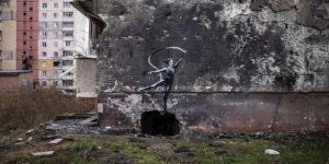 Banksy Shares New Mural in Ruined Ukrainian Building in Borodyanka