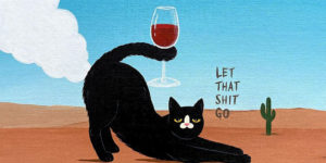 Humorous Illustrations Blending Sarcastic Nature and Adopted Cat's Attitude