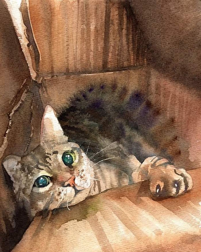 My-love-of-Cat-in-my-Watercolor-Cat-Paintings-5c4ecd81c98e7__700