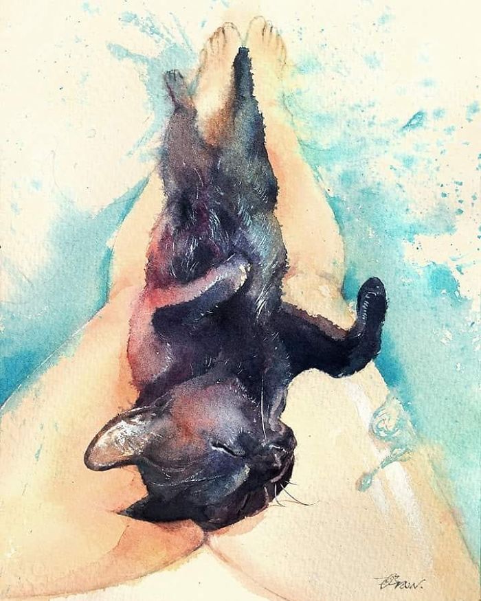 My-love-of-Cat-in-my-Watercolor-Cat-Paintings-5c4ed218c97a5__700