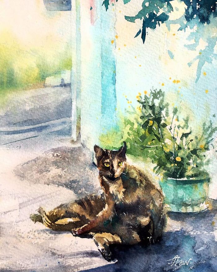 My-love-of-Cat-in-my-Watercolor-Cat-Paintings-5c4ed25b9da28__700