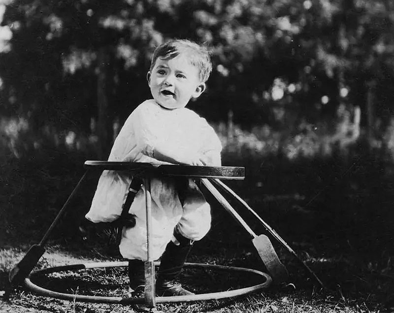Vintage Wicker Baby Walkers Capturing How Babies Learned to Walk in