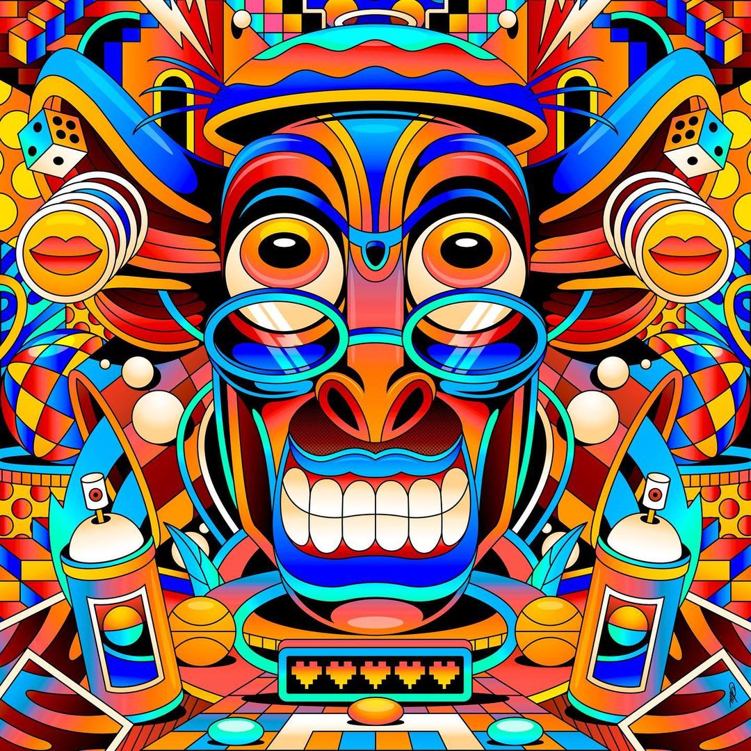 David Oku Creates Stunning Colorful Psychedelic Illustrations With a ...