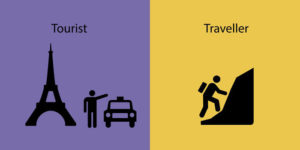 Breaking the Boundaries: Visual Exploration of Tourists versus Travelers