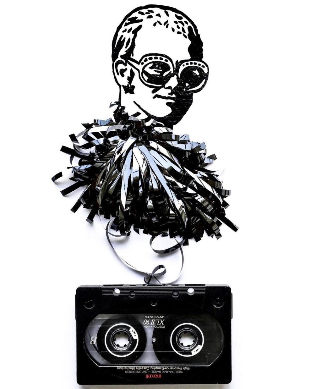 Artist Amy Corson Transforms Old Cassette Tapes into Fabulous Musicians'  Portraits » Design You Trust