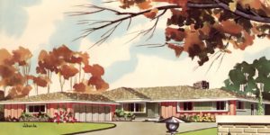 Beautiful Illustrations of Ranch Houses, An Icons of Comfortable Outdoor Lifestyle in the 1930s and Beyond