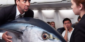 Nicolas Cage Faces Problems Bringing Huge Tuna On a Plane