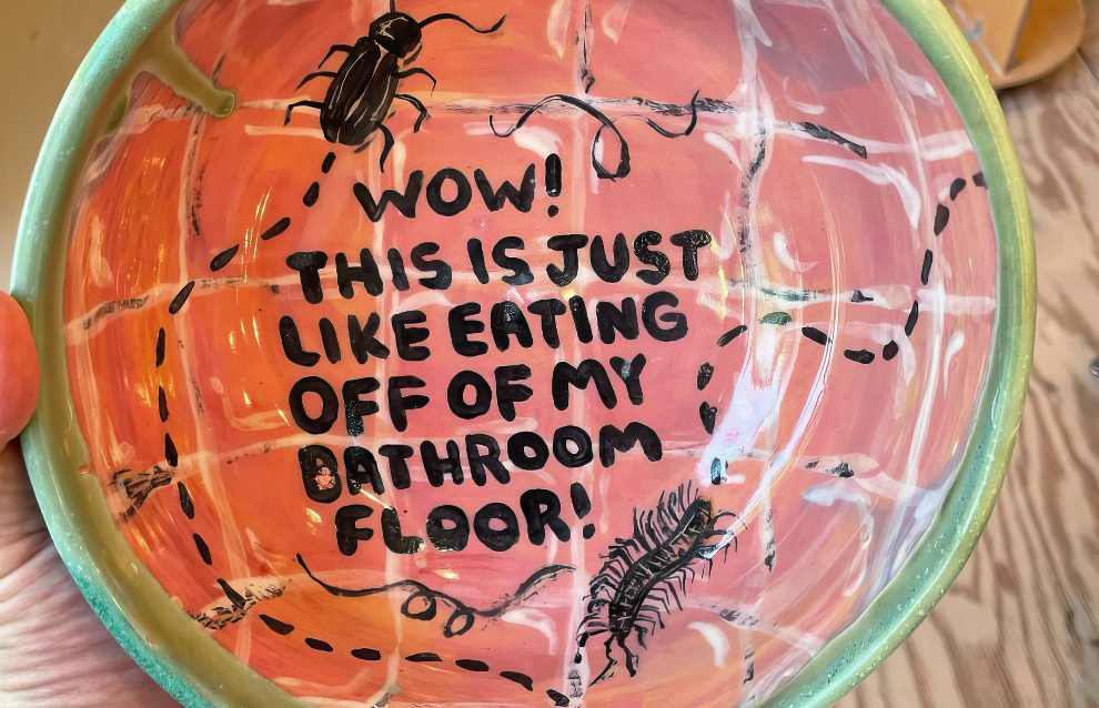 Ceramic Pieces with Attitude, Upcycled from Unwanted Dishes by Dave