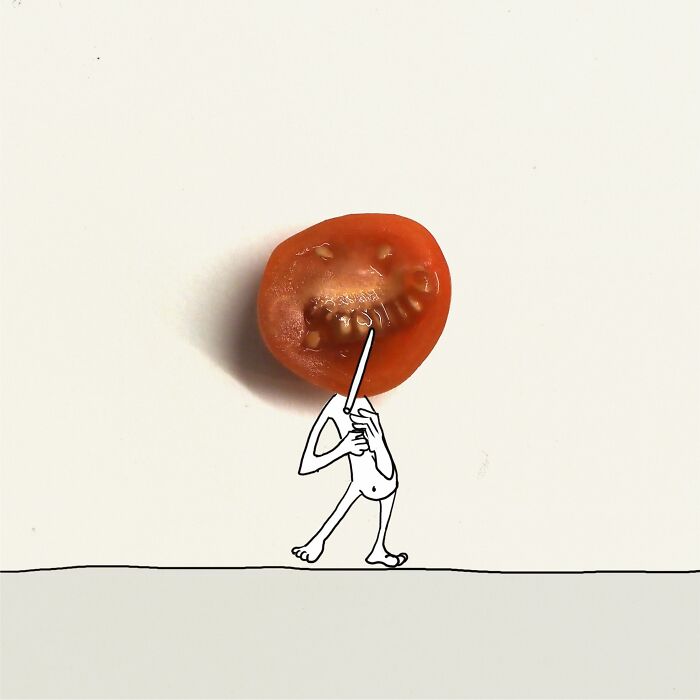 The Killer Tomato Appeared On The Scene While I Was Cutting Vegetables To Cook 65662ff92b9b5 700