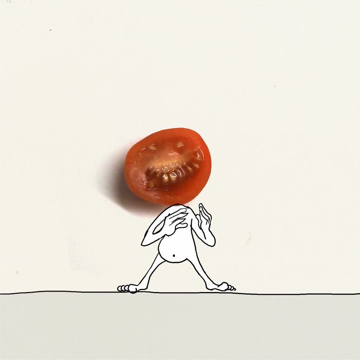 The Killer Tomato Appeared On The Scene While I Was Cutting Vegetables To Cook 656630067092c 700