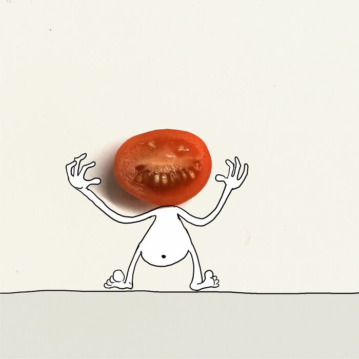 The Killer Tomato Appeared On The Scene While I Was Cutting Vegetables To Cook 65663012c9880 700