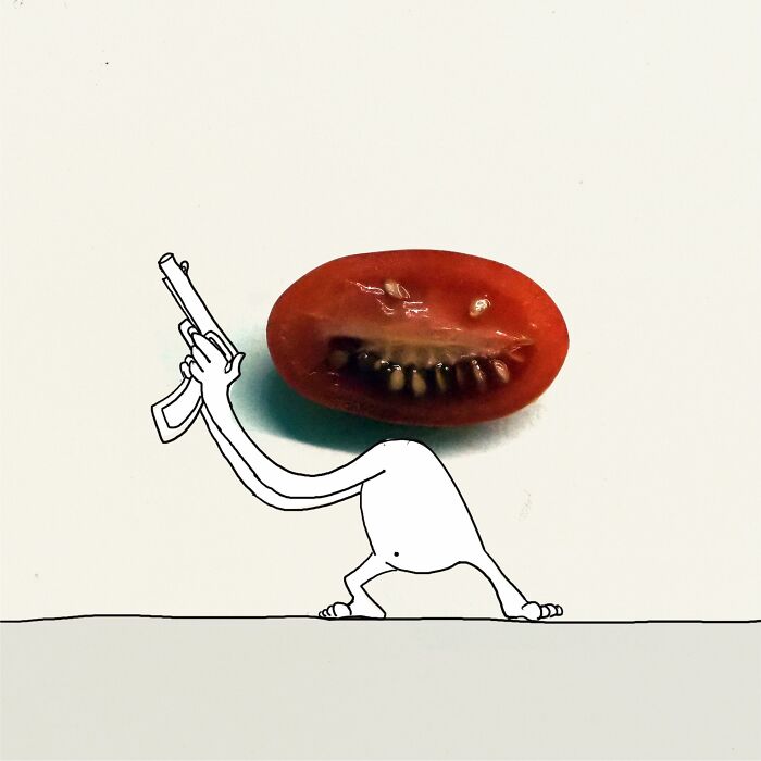 The Killer Tomato Appeared On The Scene While I Was Cutting Vegetables To Cook 65663096a4700 700