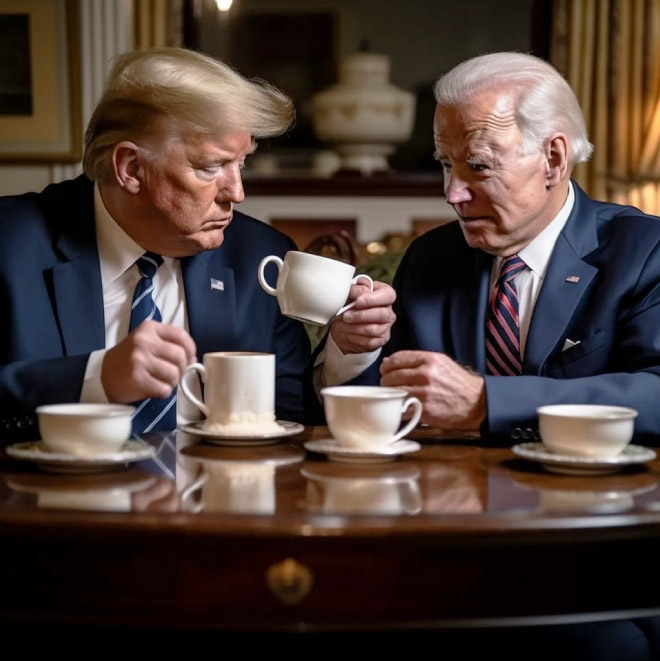 Biden And Trump As Friend11