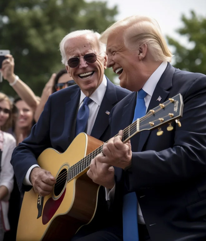 Biden And Trump As Friend12