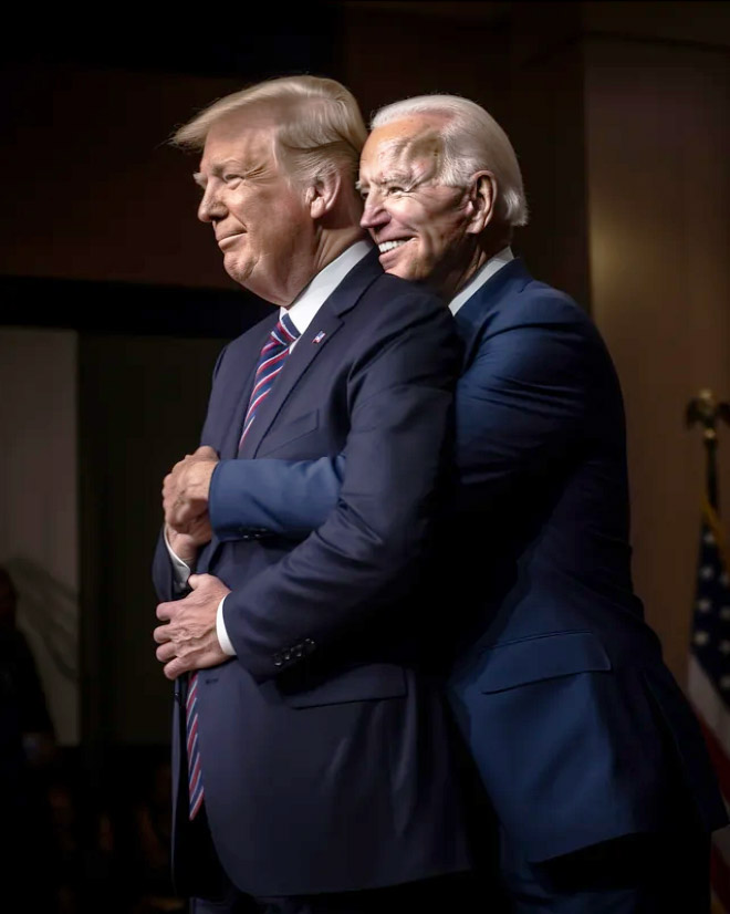 Biden And Trump As Friend13