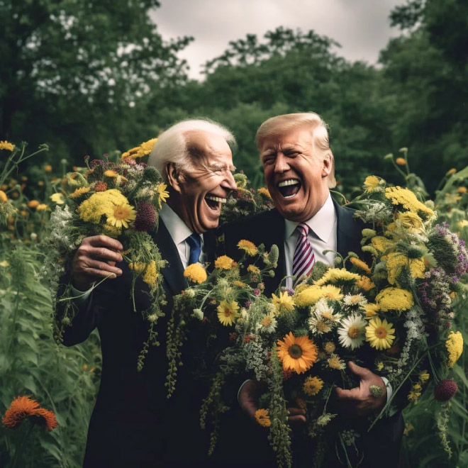 Biden And Trump As Friend14