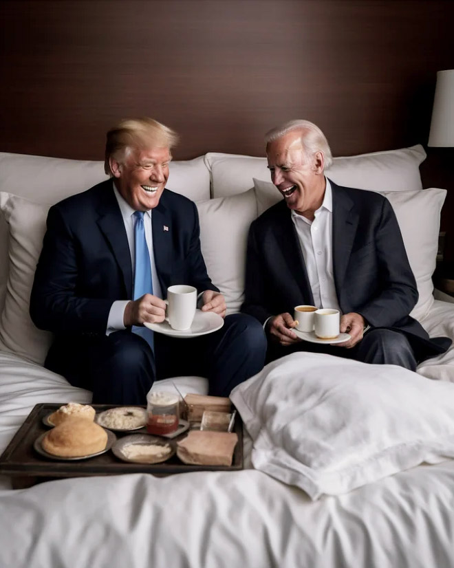 Biden And Trump As Friend15