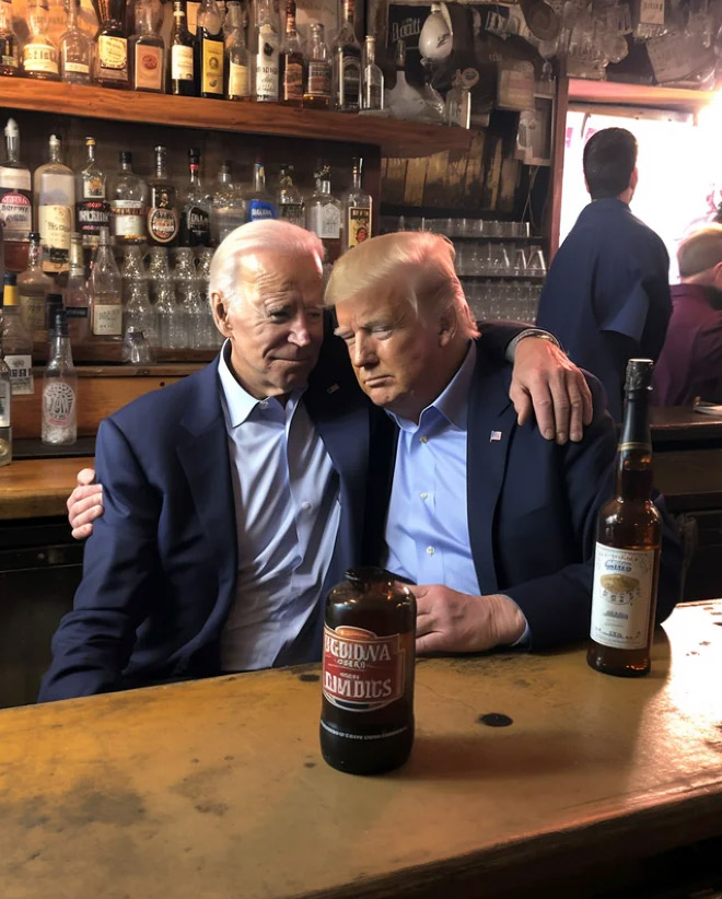 Biden And Trump As Friend16