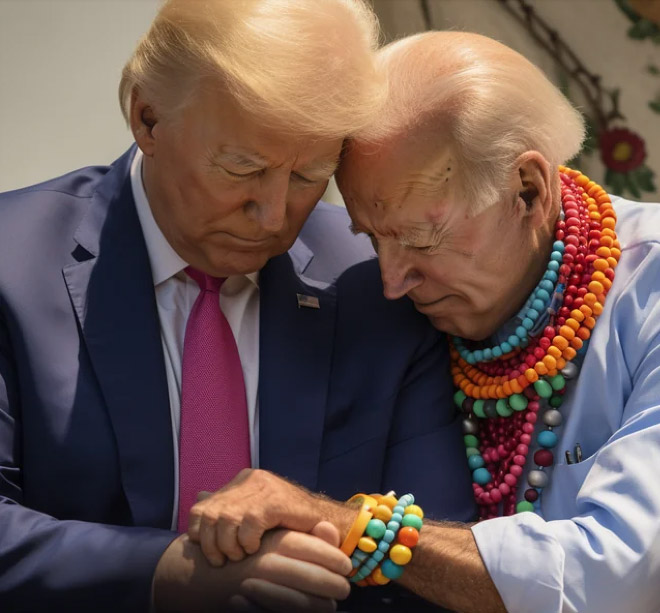 Biden And Trump As Friend17