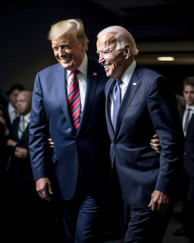 Biden And Trump As Friend21