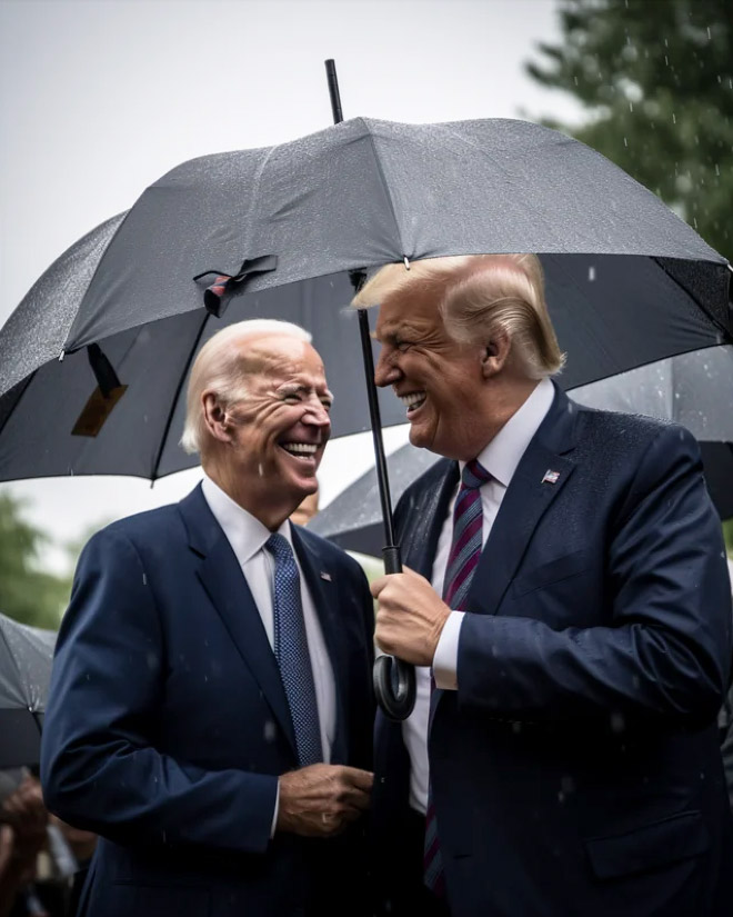 Biden And Trump As Friend22