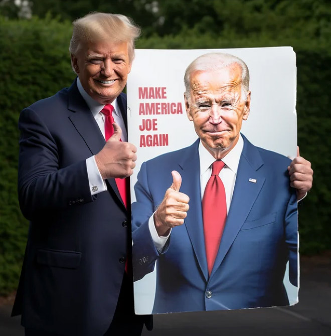 Biden And Trump As Friend24